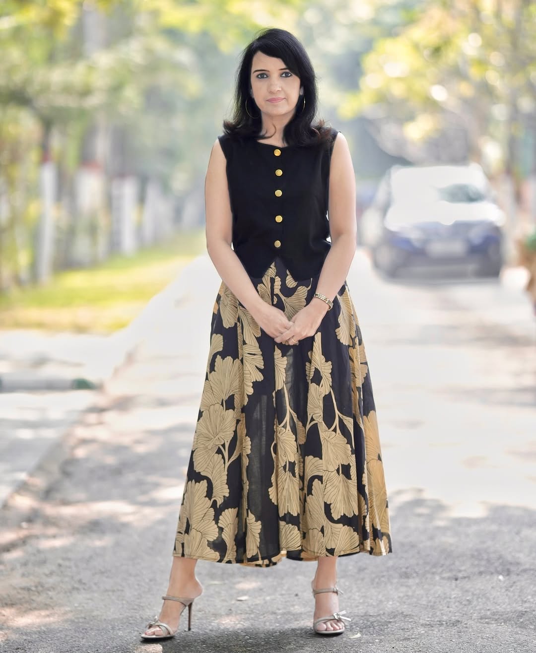 Modern Indo-Western Two-Piece Skirt Set