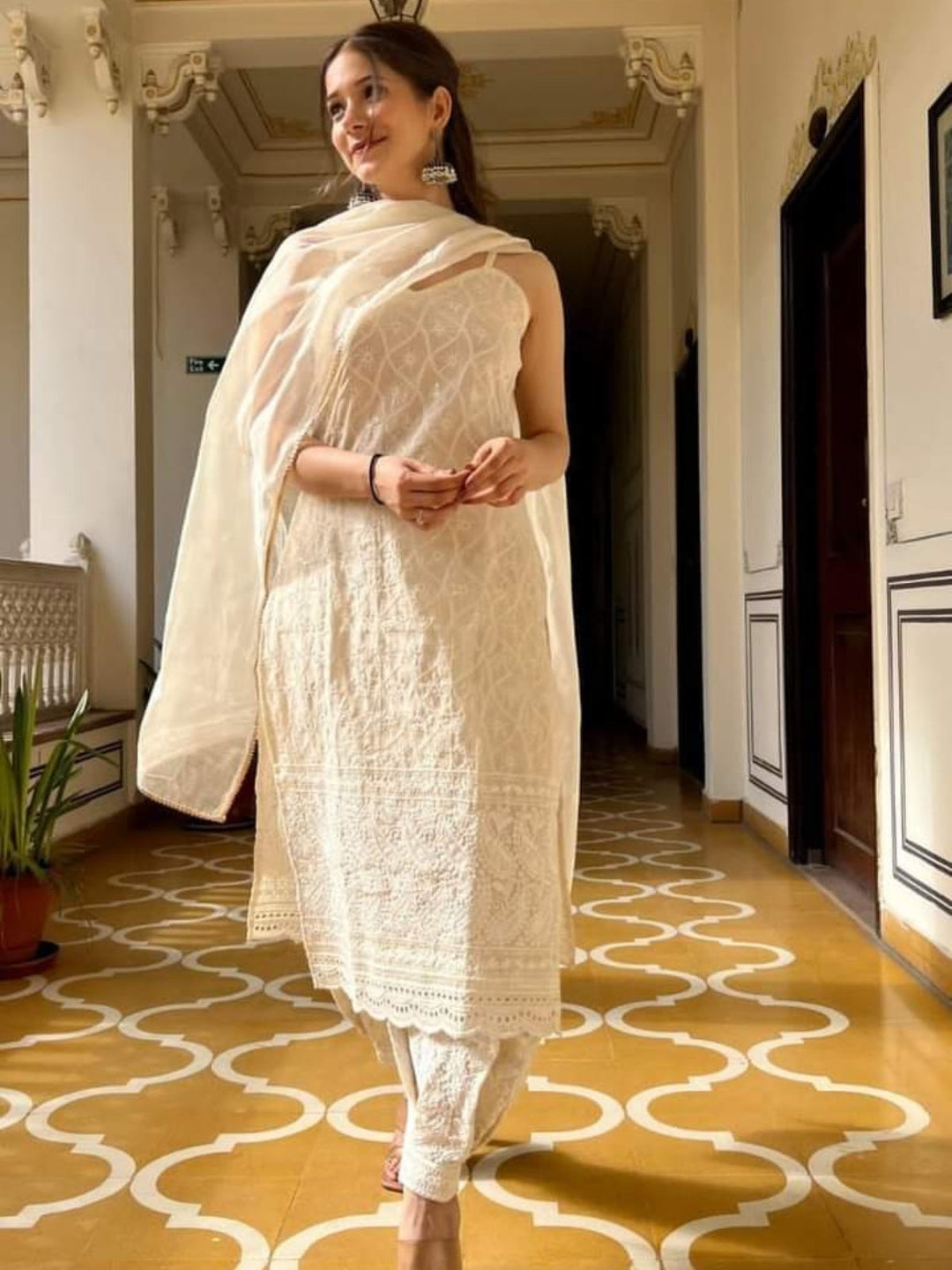 Chikankari Ethnic Set