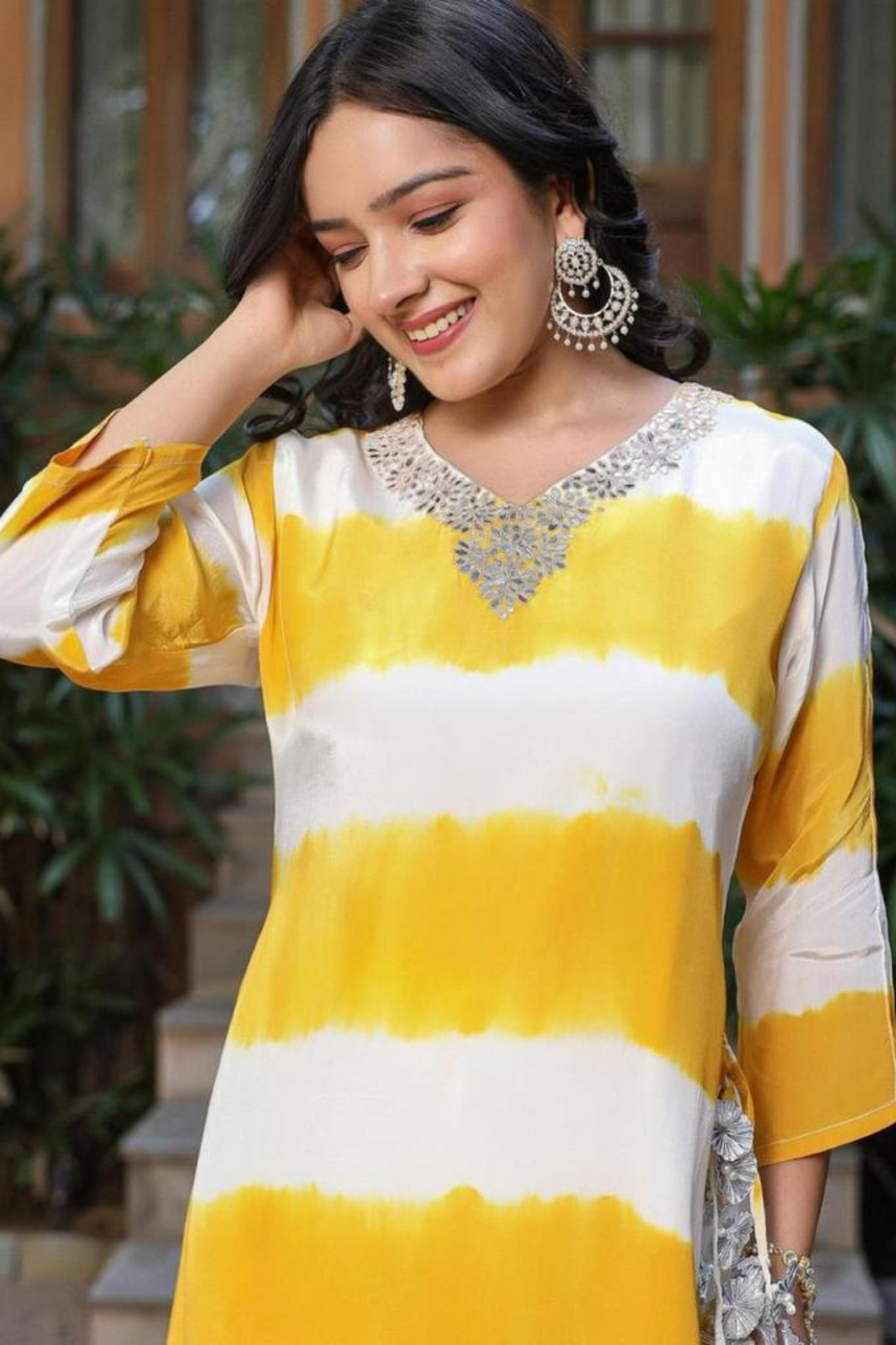 Rayon Tie and Dye Kurta Set