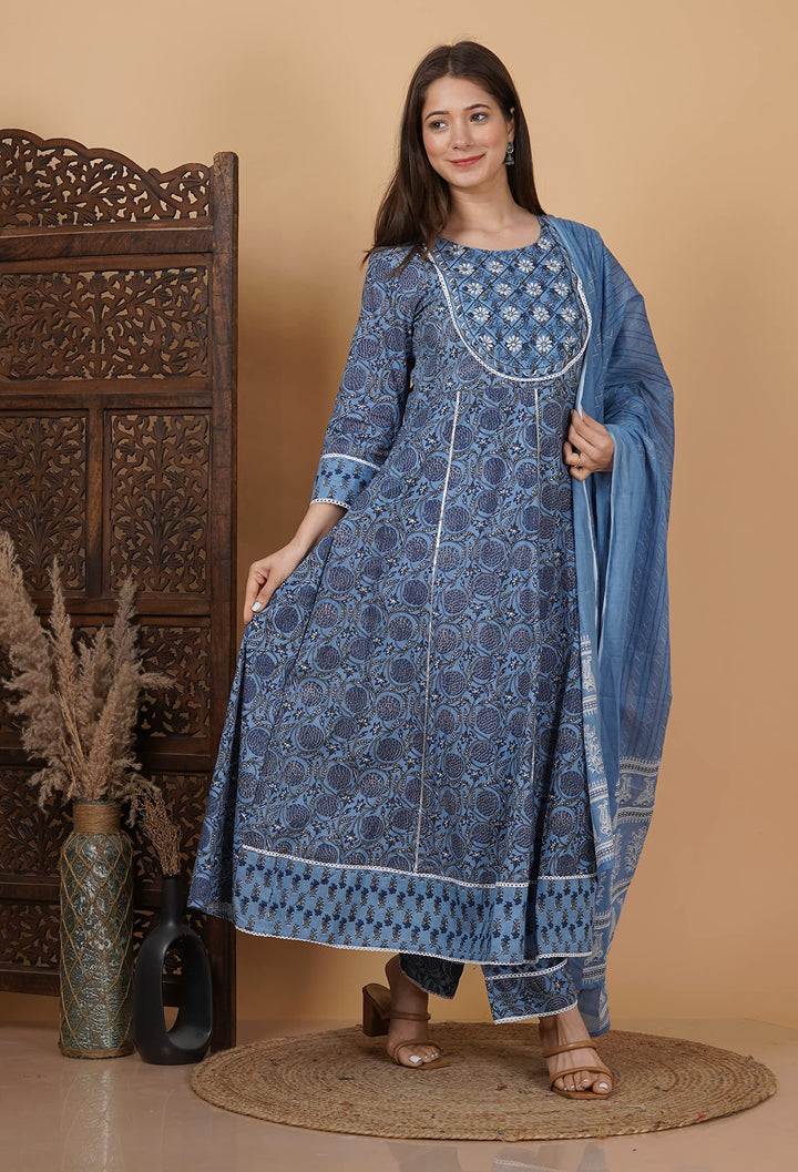 Phoolwatti Cotton Anarkali Set