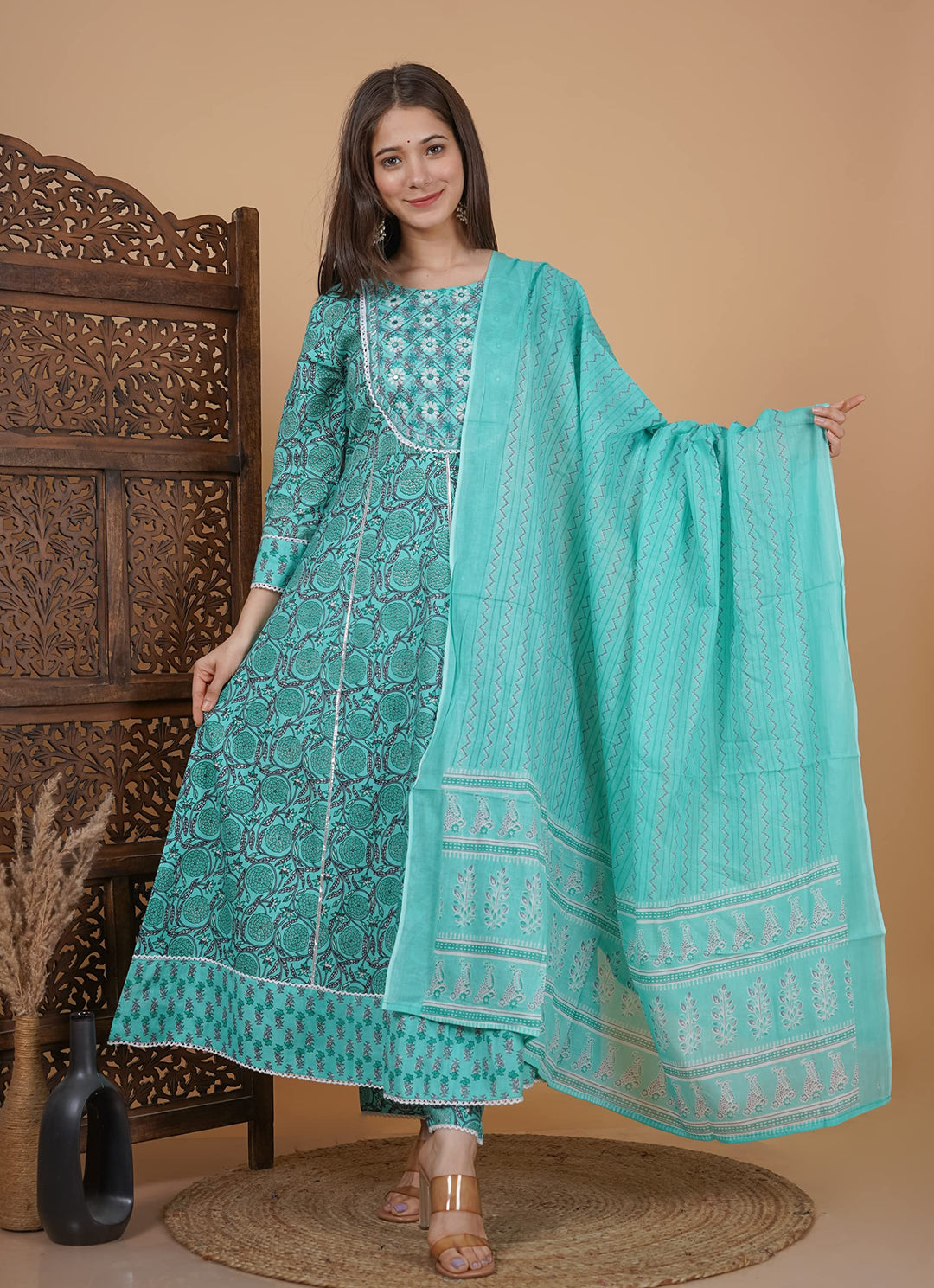 Phoolwatti Cotton Anarkali Set