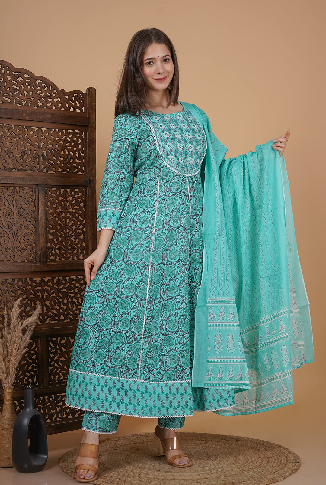 Phoolwatti Cotton Anarkali Set