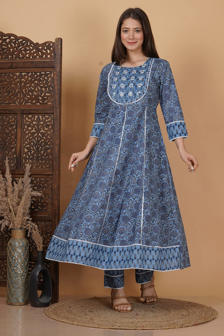 Phoolwatti Cotton Anarkali Set