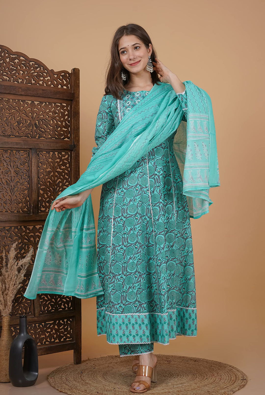 Phoolwatti Cotton Anarkali Set