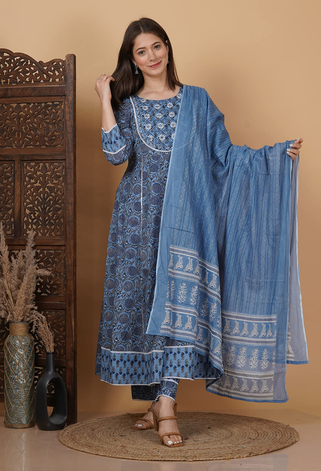 Phoolwatti Cotton Anarkali Set