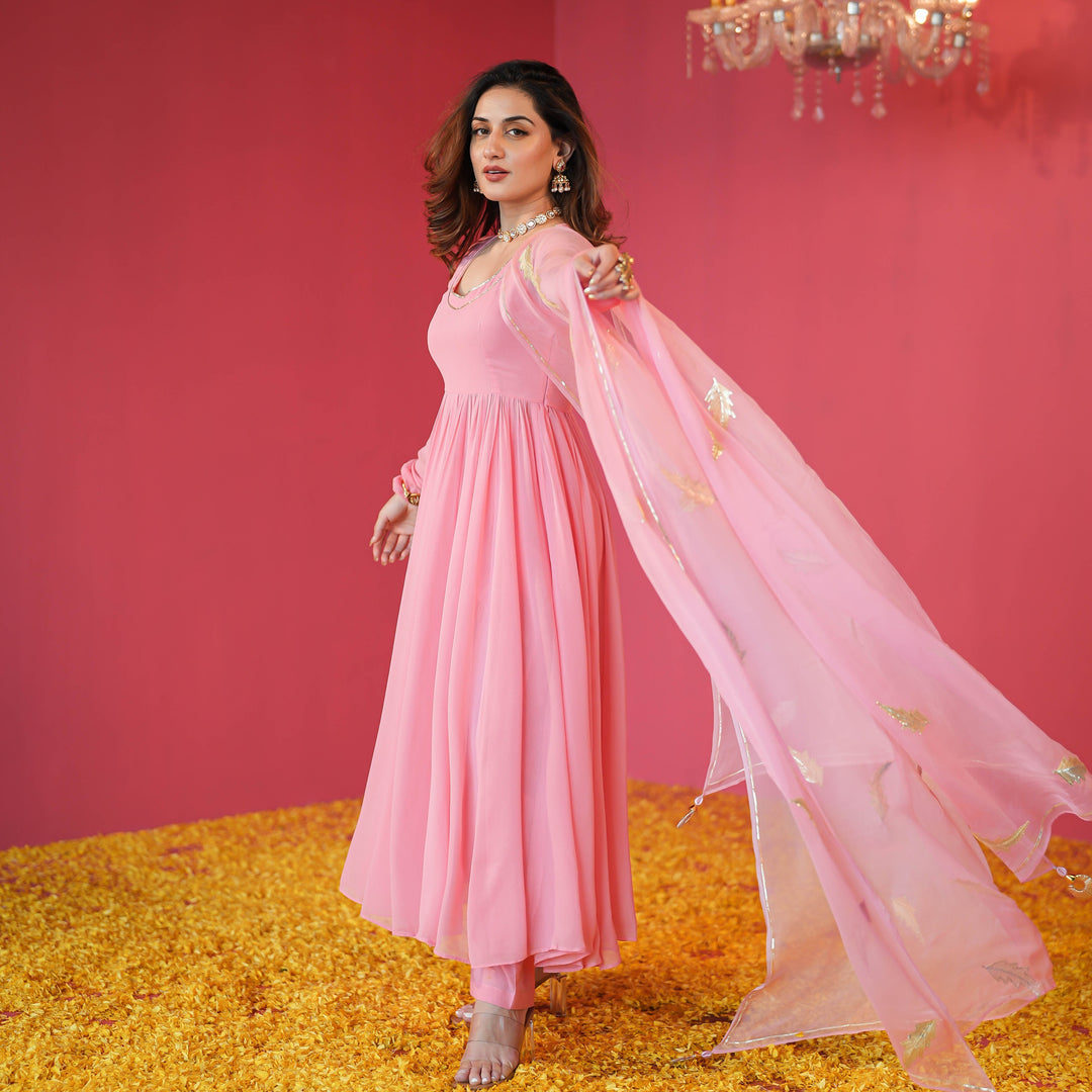 ROSY PINK GEORGETTE SUIT SET