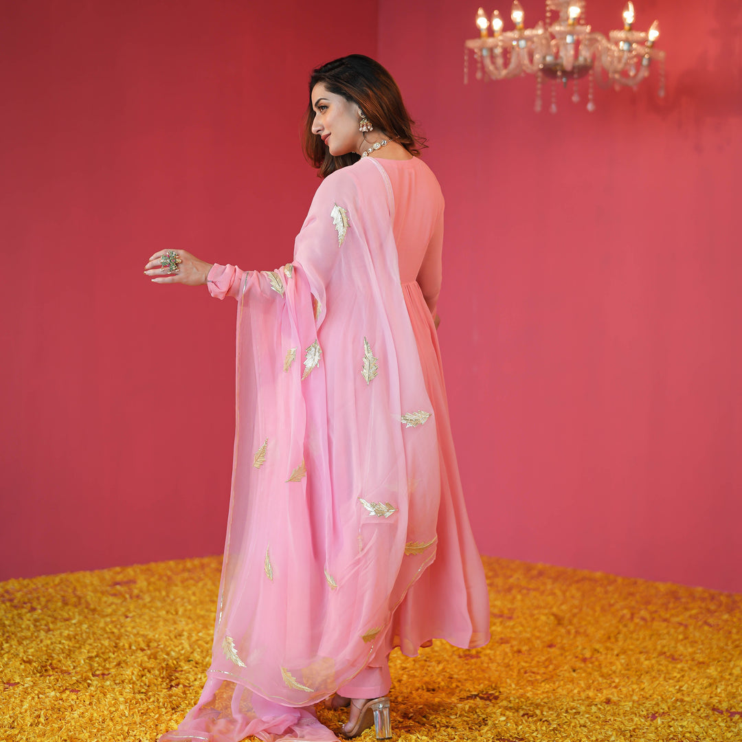 ROSY PINK GEORGETTE SUIT SET