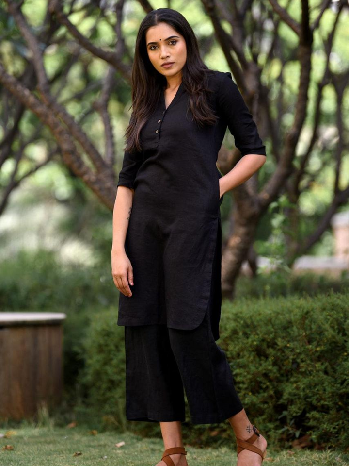 A line kurta with Palazzo