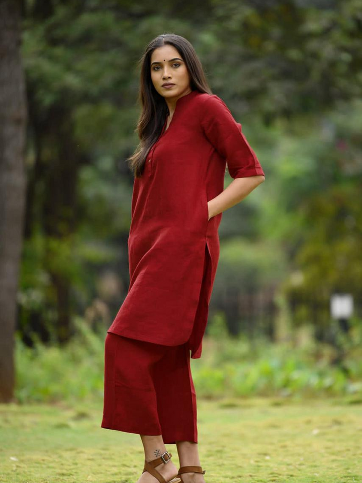 A line kurta with Palazzo