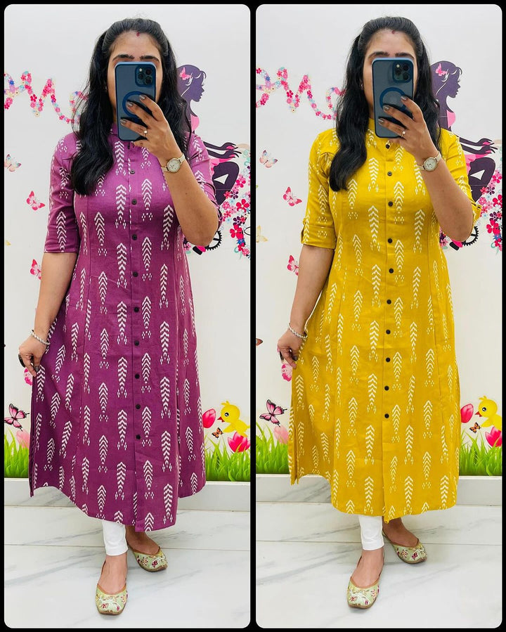 Jaipuri Summer Special Cotton Kurti pant Set*