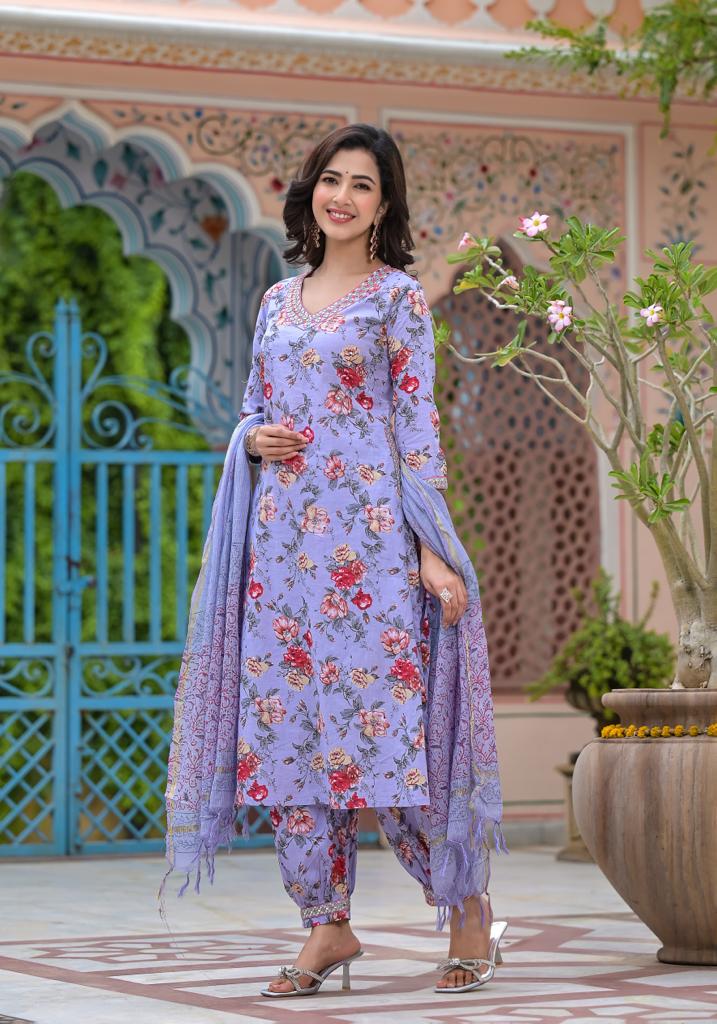 Malhar Cotton Afghani suit Set