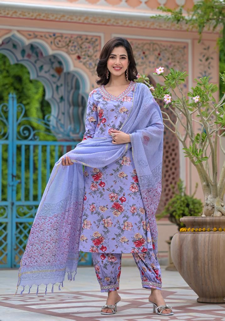 Malhar Cotton Afghani suit Set