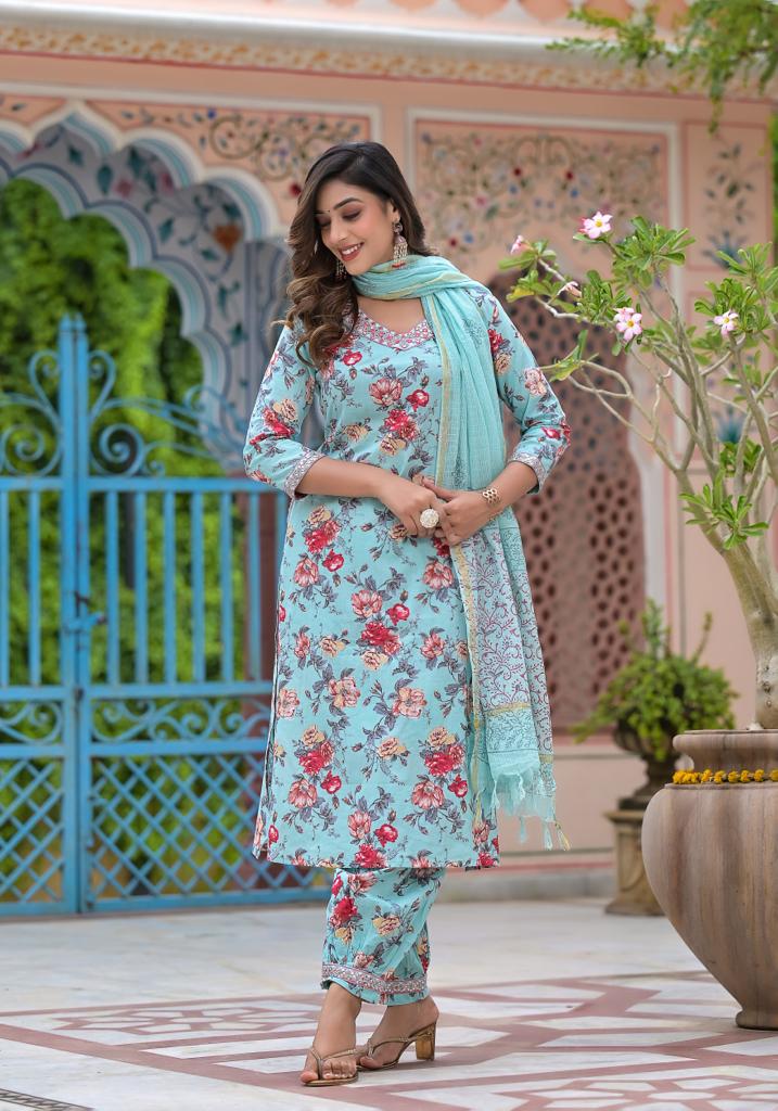 Malhar Cotton Afghani suit Set