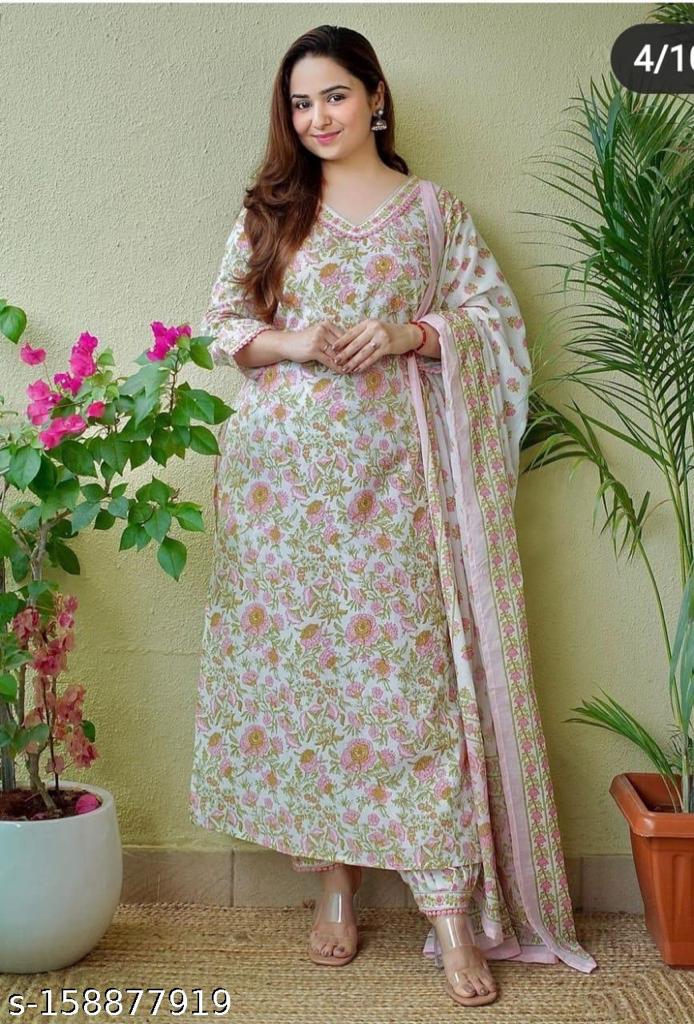 Pitch Floral Afghani Suit Set