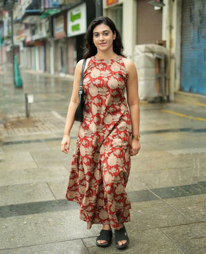 Brown Casual Cotton Co-ord Set