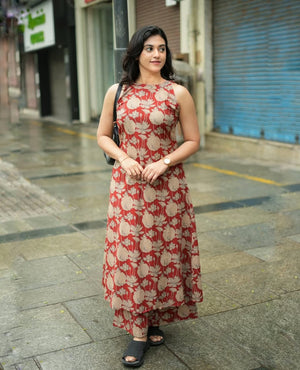 Brown Casual Cotton Co-ord Set