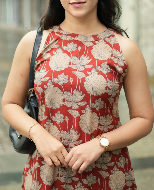 Brown Casual Cotton Co-ord Set