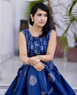 Blue Botanical Print Ethnic Co-Ord