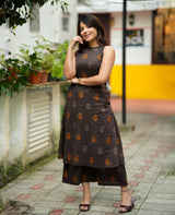 Chocolate Brown Printed Co-Ord Set