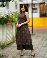 Chocolate Brown Printed Co-Ord Set