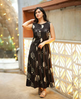 Black Owl Print Peplum Co-Ord Set
