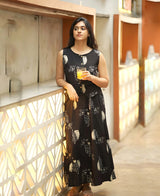 Black Owl Print Peplum Co-Ord Set
