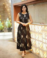 Black Owl Print Peplum Co-Ord Set