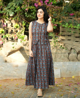 Vintage Check Pattern Flared Dress