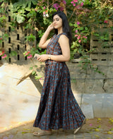 Vintage Check Pattern Flared Dress