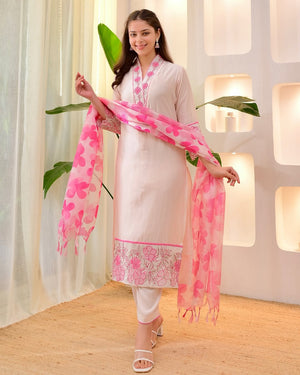 Pastel shade blush pink suit set