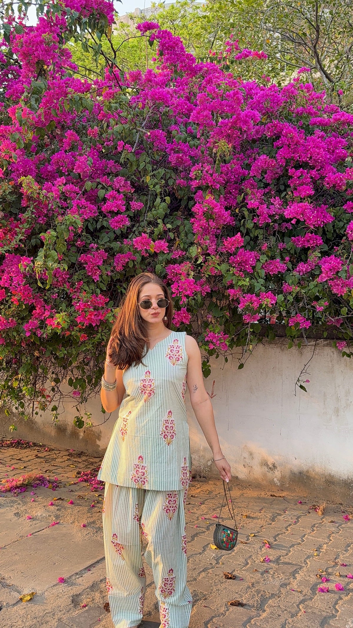 Adiya Forest Green Farshi Set