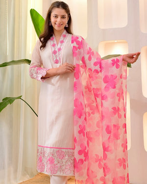 Pastel shade blush pink suit set