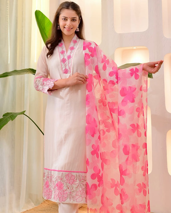 Pastel shade blush pink suit set