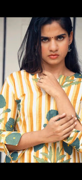 La Royale Hand Block Printed Cotton Co-ord Set