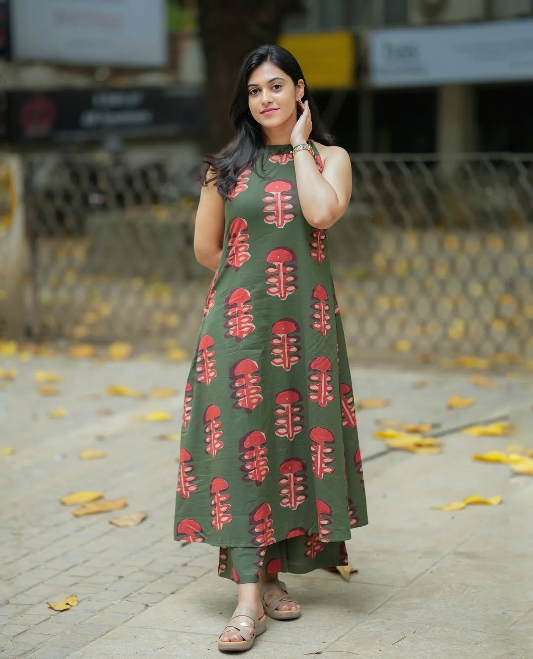 Green print co-ord set